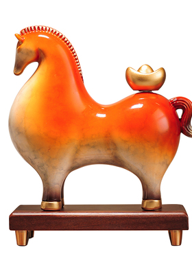 开业乔迁高级感马上来财装饰摆件