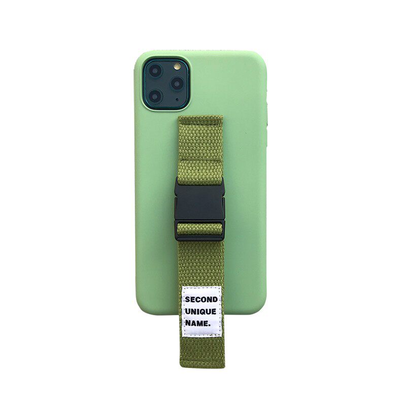 ins简约韩风腕带适用于苹果17 16 15 13 14pro max手绳斜跨12 11手机壳XS XR防摔磨砂硅胶13mini 17air