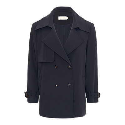 JESSIE双排扣短款休闲风衣外套女