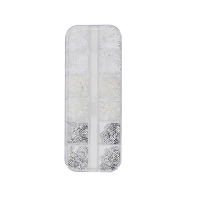 12格冰透雪花亮片美甲网红