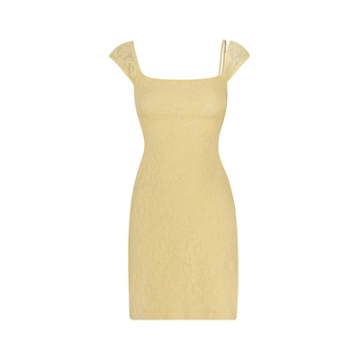 ITSNIKAR法式蕾丝设计感连衣裙