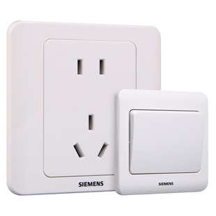 西门子官方旗舰店开关插座远景雅白10A五孔16A空调墙壁面板86型