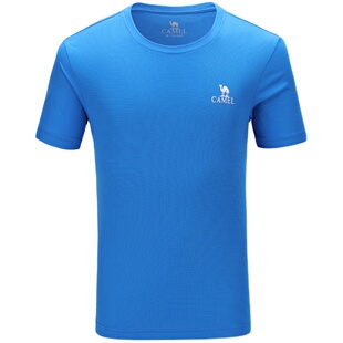 骆驼运动T恤男女士短袖情侣款休闲圆领T恤半袖速干透气跑步健身衣