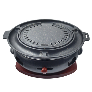 韩式碳烤炉商用鸡蛋糕烤盘铸铁烤肉炉烤肉店炭火烧烤炉户外烤肉锅