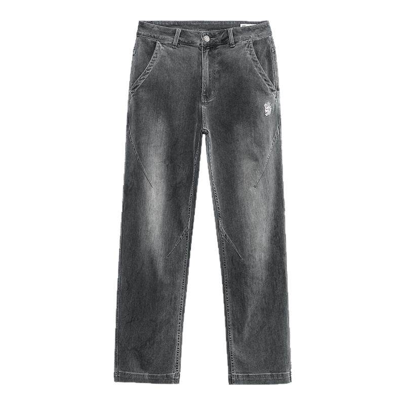 ONIARAI/鬼洗25秋季新品腿型修饰线条微弹黑牛仔男式长裤 24B3407