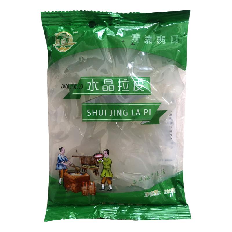 泗县特产东北拉皮肉丝凉拌粉皮宿州凉皮安徽凉粉水晶大拉皮即食