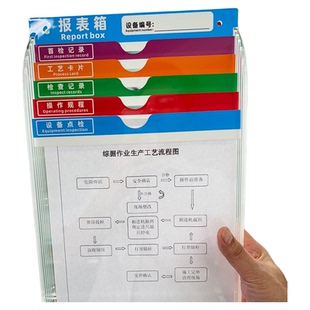 A4透明亚克力设备点检表首件表资料架多层摆放架报表箱文件收纳盒