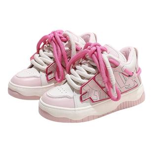 大嘴猴小白女冬季加绒二棉鞋女款2025新款爆款面包鞋高帮厚底板鞋