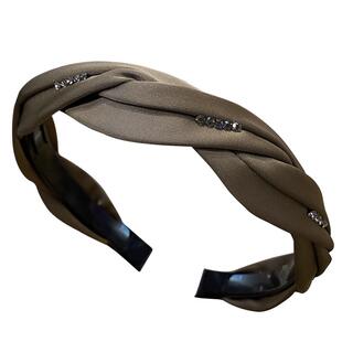 发箍女高级感洋气时尚法式复古带钻麻花发捆带齿防滑头箍发卡发饰