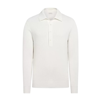 Suitsupply米白色棉混纺Polo衫