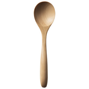 tatanara木质日式勺子ins风复古质感原木色纹理餐叉勺喝汤吃麦片