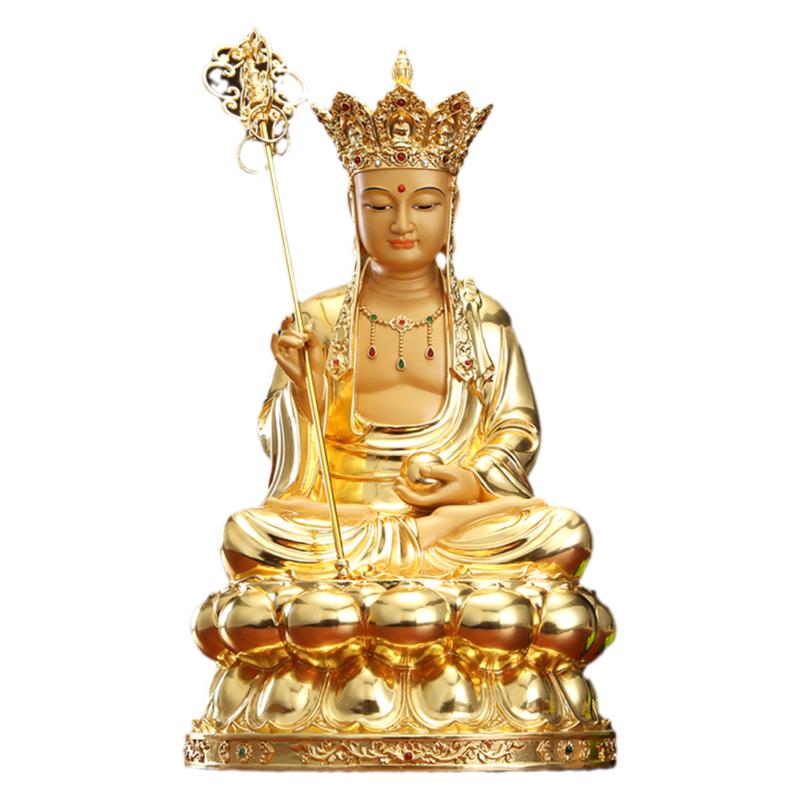 台湾铜贴金地藏王菩萨佛像寺庙供