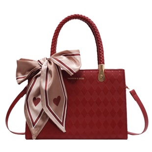 新娘包红色手提包包女2025新款高级感托特包百搭通勤斜挎包婚宴包