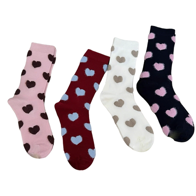 温柔可爱撞色学院风元气堆堆袜