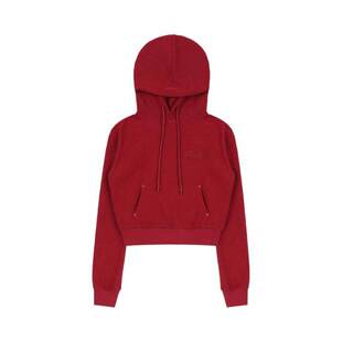 韩潮badblood红色卫衣卫裤套装双头拉链帽衫休闲时尚抽绳直筒裤女