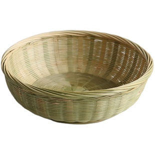 竹编制品工艺品竹篓竹小簸箕竹编筐竹编小篮子收纳筐竹匾果篮果盘