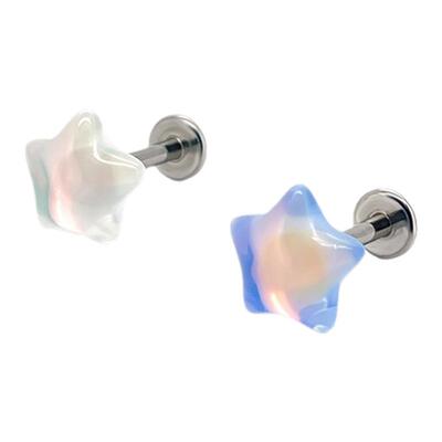 钛研社医学钛合金防过敏星星耳钉