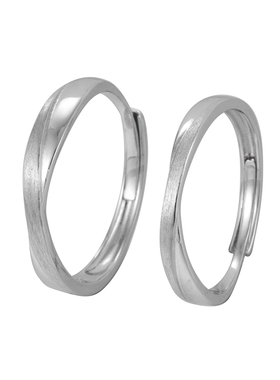 情侣对戒钱万千925纯银戒指