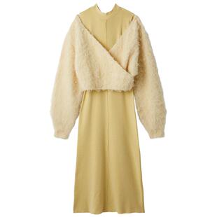 LILY BROWN2025秋冬新品毛绒长袖上衣针织连衣裙套装LWNO255020