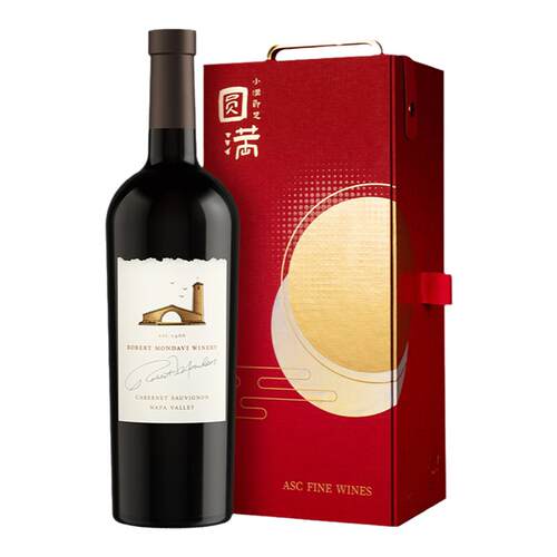 ASC精品红酒 美国蒙大菲庄园纳帕谷黑皮诺赤霞珠干红葡萄酒礼盒装
