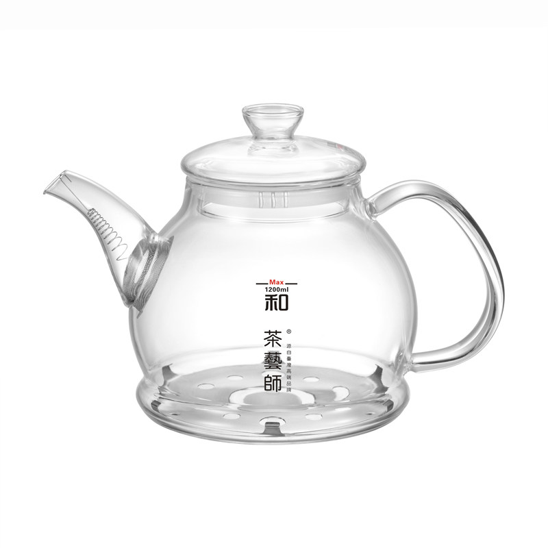 茶艺师1200耐热高硼硅玻璃电磁炉专用不锈钢过滤网高端泡茶烧水壶