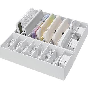 数据线收纳盒充电线理线器宿舍抽屉桌面收线盒电源线整理盒绕线器