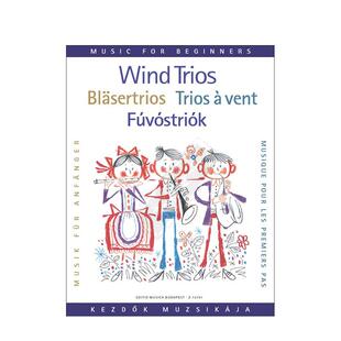 管乐三重奏入门 木管乐器 总分谱 布达佩斯原版乐谱书 Horvath Gyorgy Wind Trios for Beginners score and parts Z13781