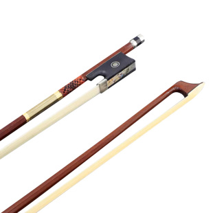 巴西红檀木小提琴琴弓纯马尾专业级琴弓子1234/4八角拉杆演奏弓弦