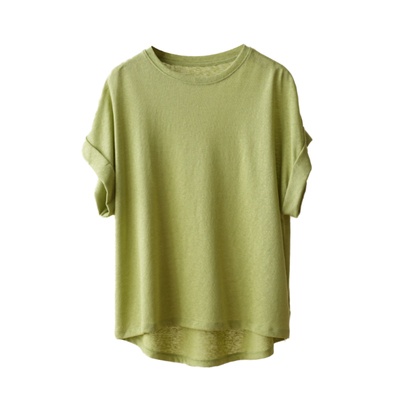 澳棉+雨露麻女士薄款飞机袖T恤