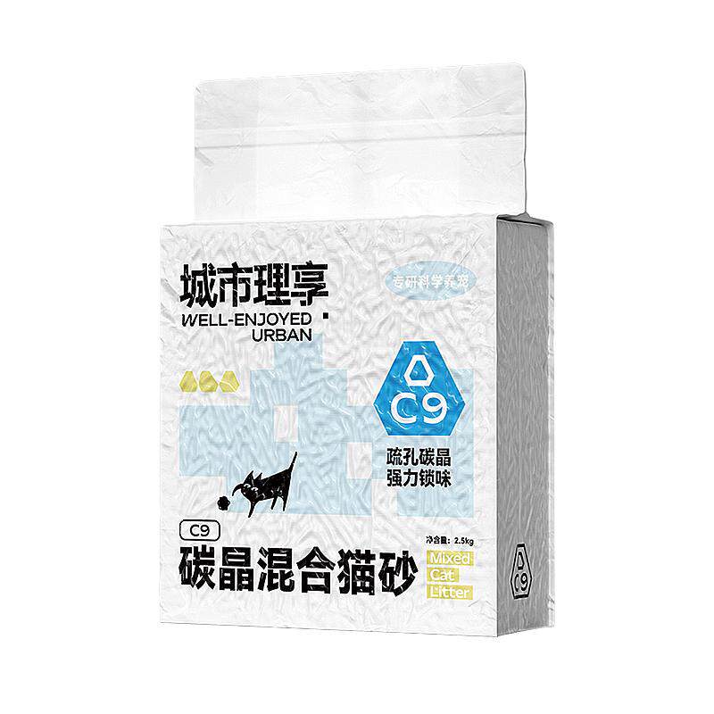 城市理享豆腐混合猫砂活性炭除臭