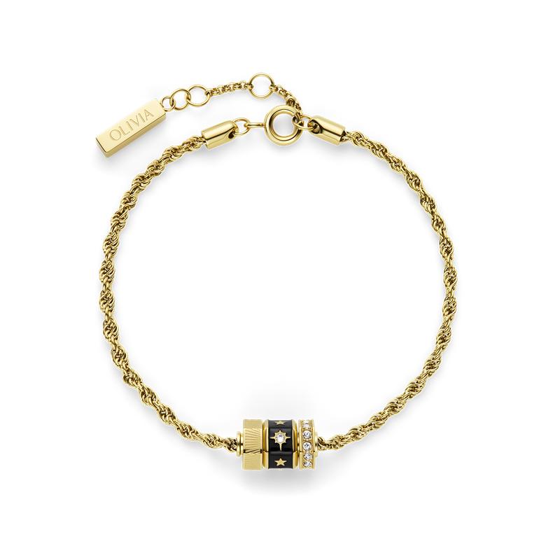 oliviaburton幸运黑金珐琅手链