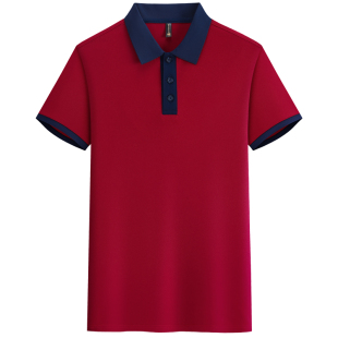 餐饮服务员工作服定制t恤印logo火锅店员工装夏季冰丝短袖polo衫