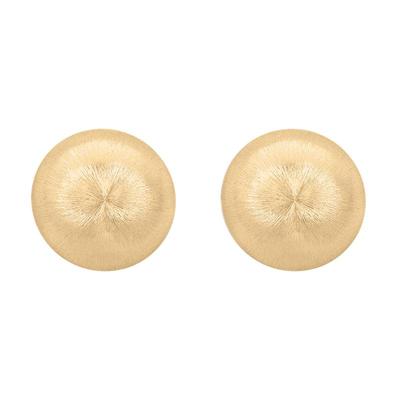 拉丝圆球耳钉小众百搭耳环