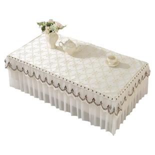 茶几桌布布艺蕾丝防滑餐桌桌布茶几全包罩子电视机柜桌布套罩台布