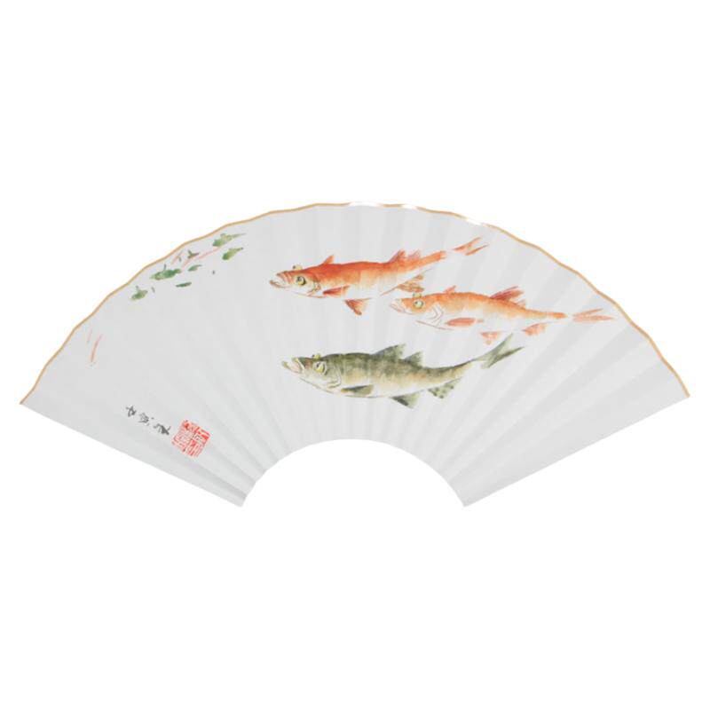 手绘书法扇面国画花鸟鱼虫中国风