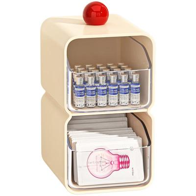 次抛收纳盒防尘化妆品透明抽屉式面膜护肤品精华安瓶香水小样盒子