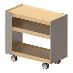 小写inner北欧沙发边柜可移动小推车日式实木边几撞色侧边收纳柜