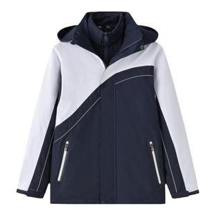 深圳中学生校服冲锋衣三合一外套高中生冬季御寒摇粒绒可拆内胆