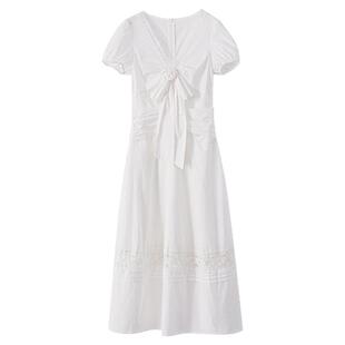 【清仓秒杀】夏气质白色裙子设计感小众高级独特不撞款蕾丝连衣裙