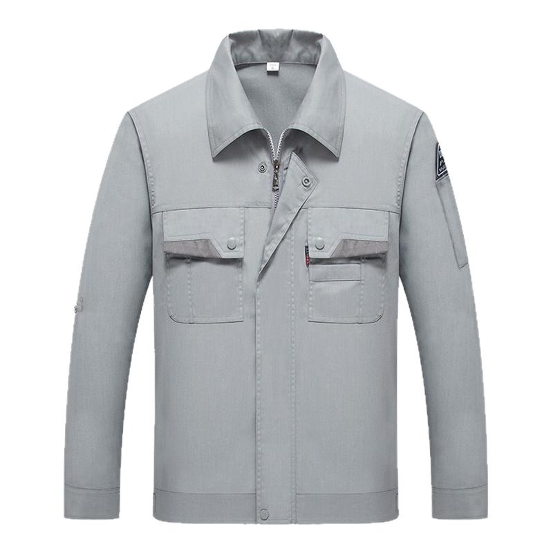 依工亿复防静电工作服套装短袖男夏天薄款长袖工程服劳保车间工装