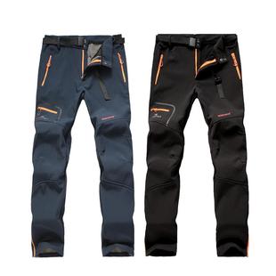 库克鲨鱼软壳裤男女冬季加绒加厚冲锋登山滑雪防风防水抓绒户外裤