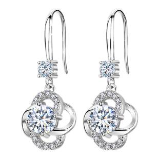 圆脸耳环女纯银高级感气质显瘦挂钩耳饰水晶防过敏2020新长款耳坠