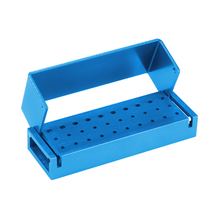 30孔牙科车针架开放式高低速两用车针盒根管锉车针放置高温消毒盒