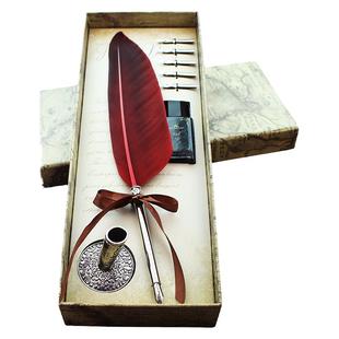 羽毛笔墨水套装学生用哈利波特复古欧式礼盒钢笔蘸水笔鹅毛笔生日