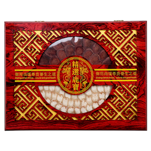 吉林梅花鹿鹿茸片礼盒整枝鹿茸片礼盒鹿鞭片礼盒装新鲜干货送礼