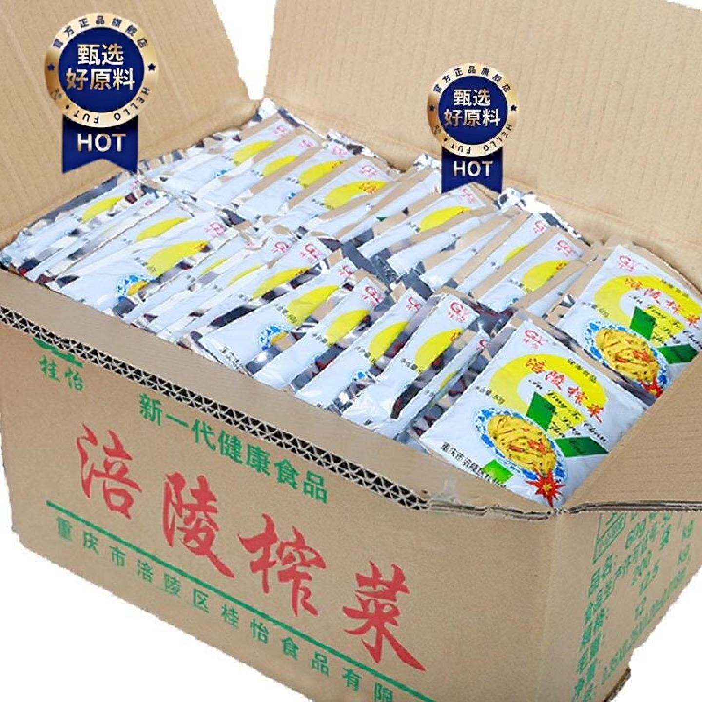 涪陵榨菜桂怡整箱去皮榨菜丝下饭菜榨菜不辣50g