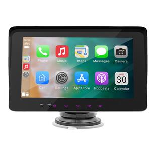 遥控版便携式蓝牙无线carplay Androidauto智能车载导航7色氛围灯