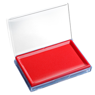 得力红色印台印泥盒快干印油秒干速干财务会计行政办公用品油性印尼硬泥盖章蓝色黑色印章按手印指纹发票公章