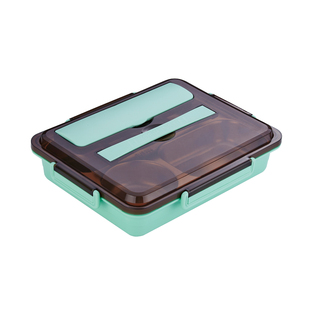 不锈钢保温饭盒上班族学生分隔型便当盒食堂打饭带盖餐盘分格大人