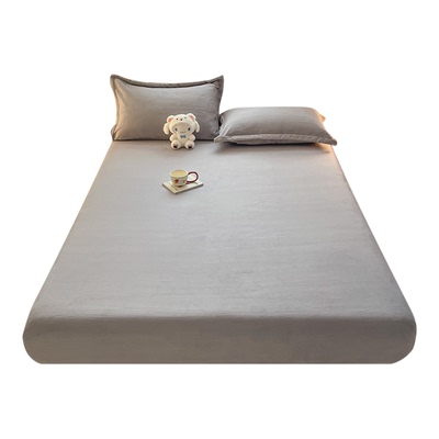 床笠牛奶绒冬季加厚保暖床垫套罩